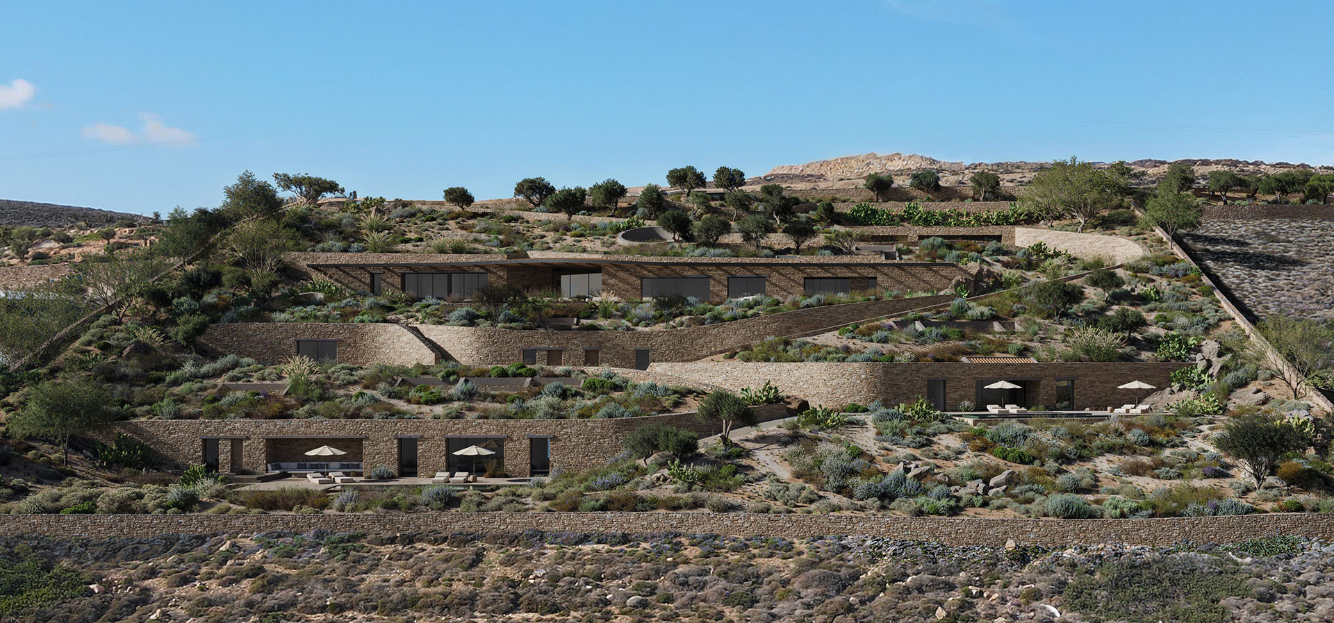 chorio house project, aerial view 01