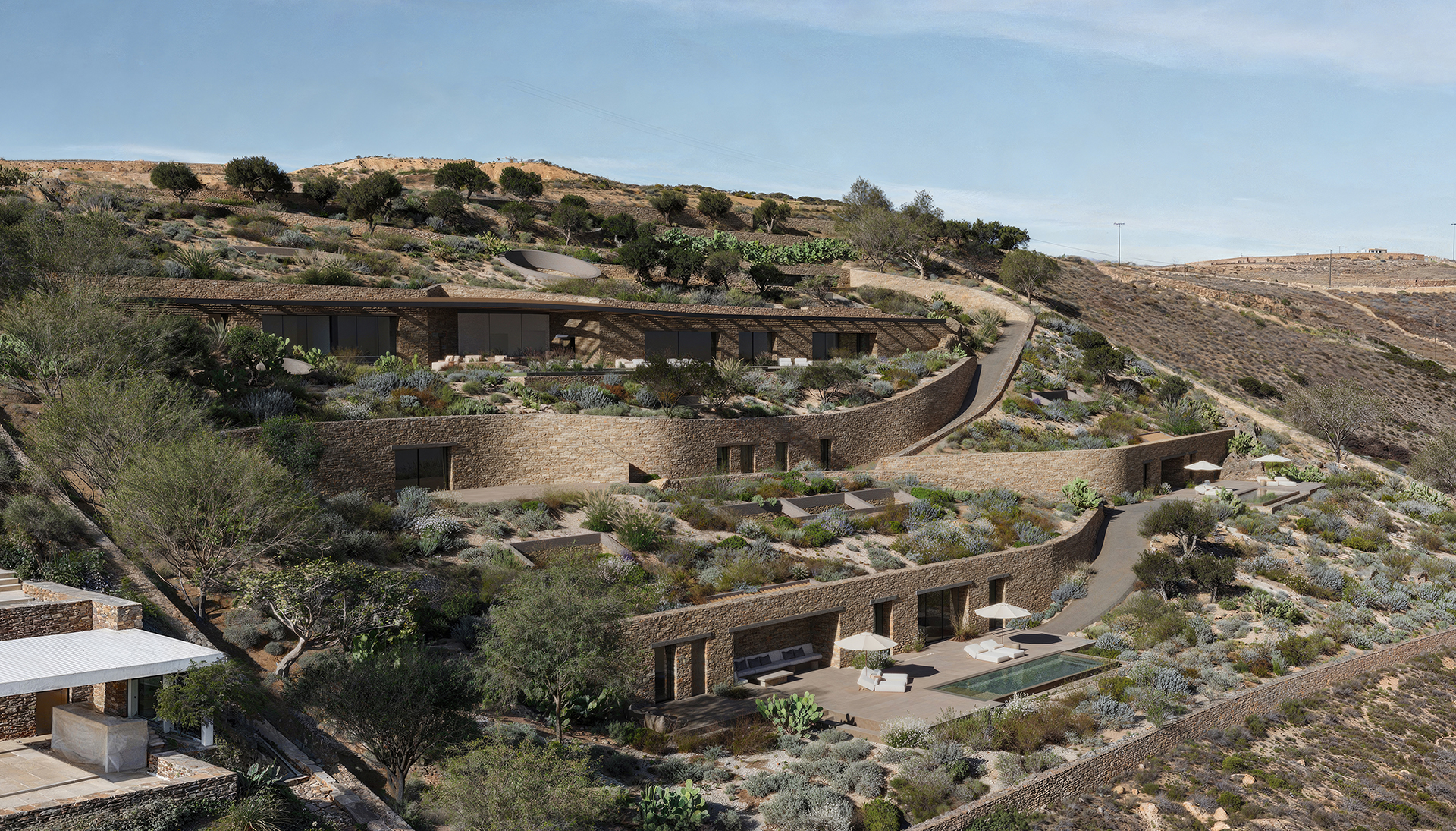 chorio house project, aerial view 02